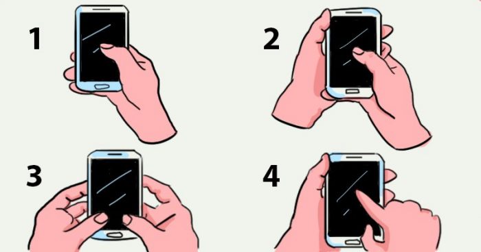 La manière de tenir votre téléphone en dit long sur votre personnalité